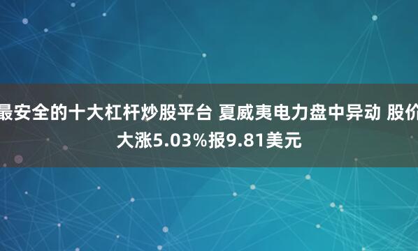 最安全的十大杠杆炒股平台 夏威夷电力盘中异动 股价大涨5.03%报9.81美元